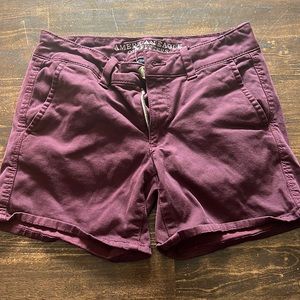 American Eagle burgundy shorts